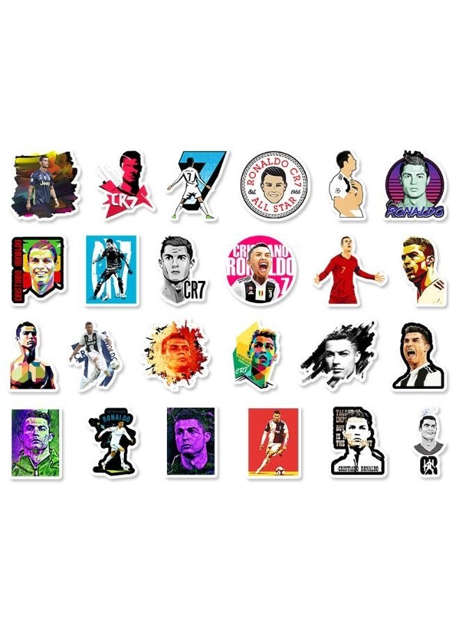 52 ملصقًا، ملصقات نجوم كرة القدم، ملصقات مقاومة للماء لأجهزة الكمبيوتر المحمولة، وألواح التزلج، وزجاجات المياه، وأجهزة الكمبيوتر، والهواتف المحمولة، والغيتارات، وملصقات للأطفال، والمراهقين، والبالغين - Image 4