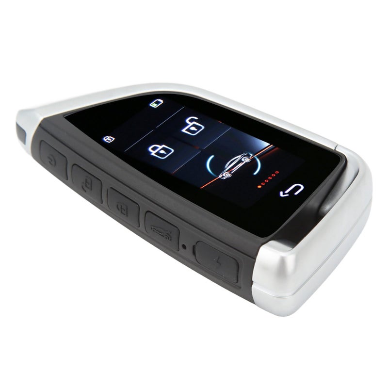 Black Remote Car Key Fob with LCD Screen Keyless Entry Auto Lock for One Click Start - Image 2
