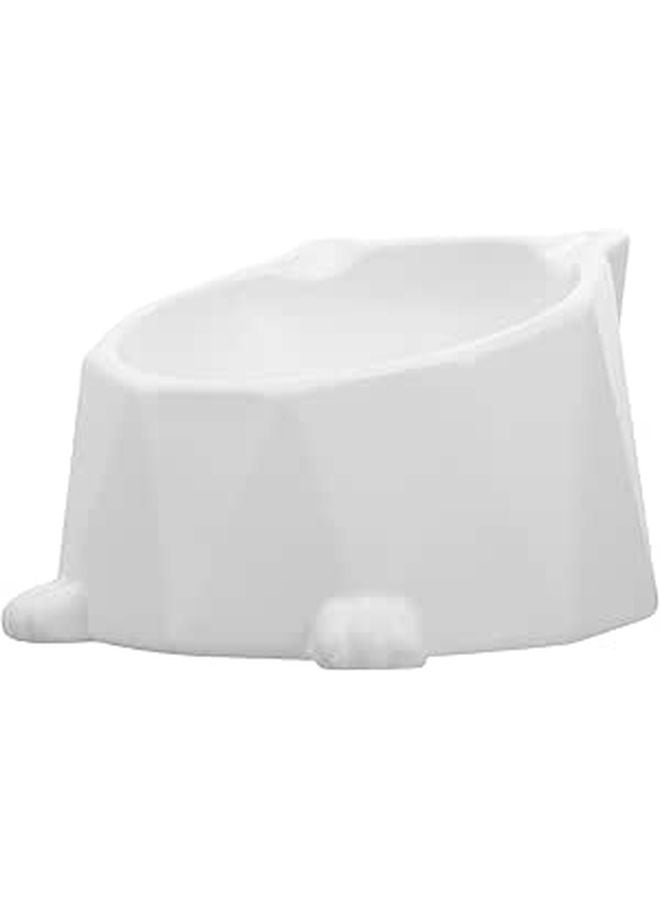 Elevated Ceramic Cat Bowl High Footed Feeder with Anti Spill Design for Indoor Cats White - Image 1