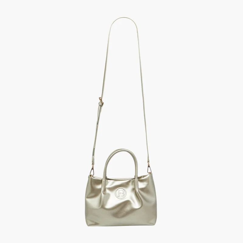 Flora Bella By Shoexpress Women's Logo Embossed Tote Bag with Detachable Strap and Snap Button Closure