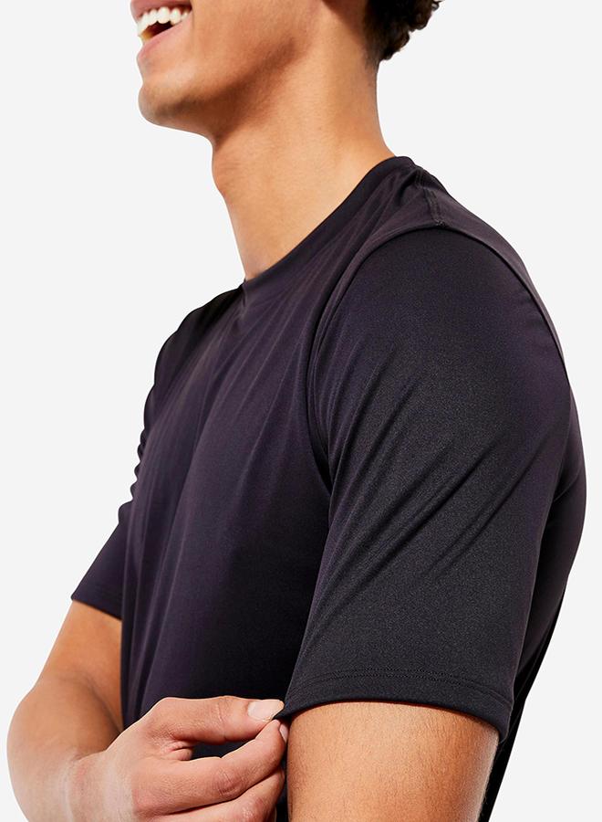 DECATHLON Men's Short-Sleeved Crew Neck Breathable Fitness T-Shirt - Smoky - Image 3