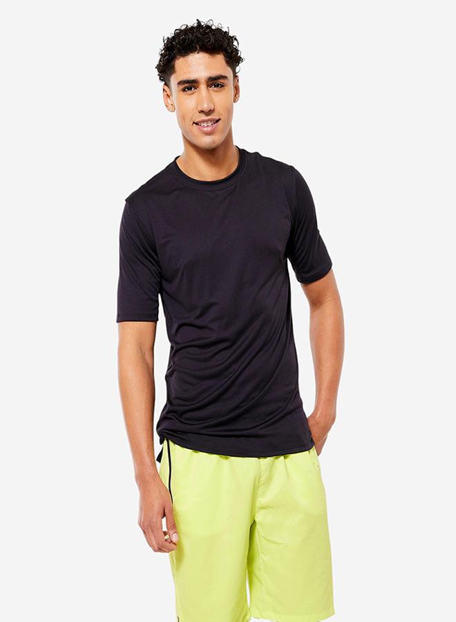 DECATHLON Men's Short-Sleeved Crew Neck Breathable Fitness T-Shirt - Smoky - Image 1