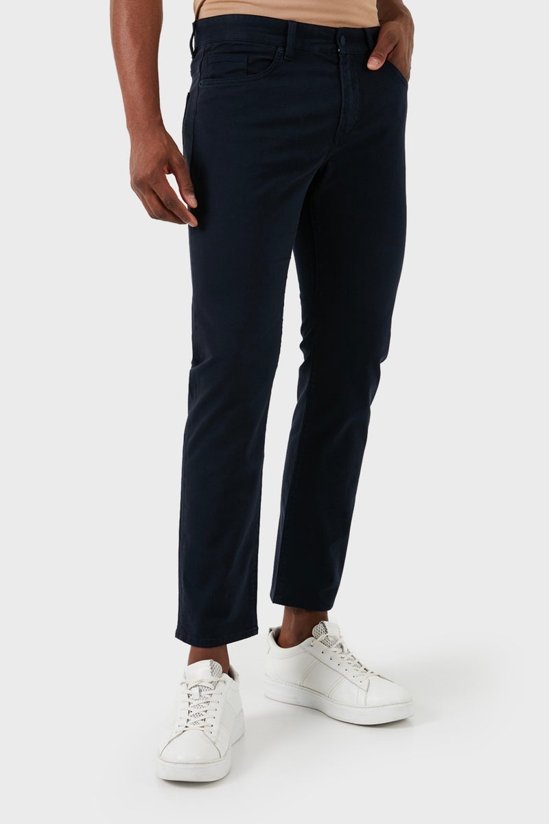 BOSS Cotton Slim Fit Straight Leg Jeans Men's Denim Trousers 50495370 404  - Image 3