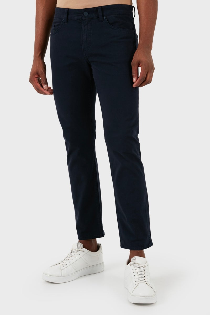 BOSS Cotton Slim Fit Straight Leg Jeans Men's Denim Trousers 50495370 404  - Image 2