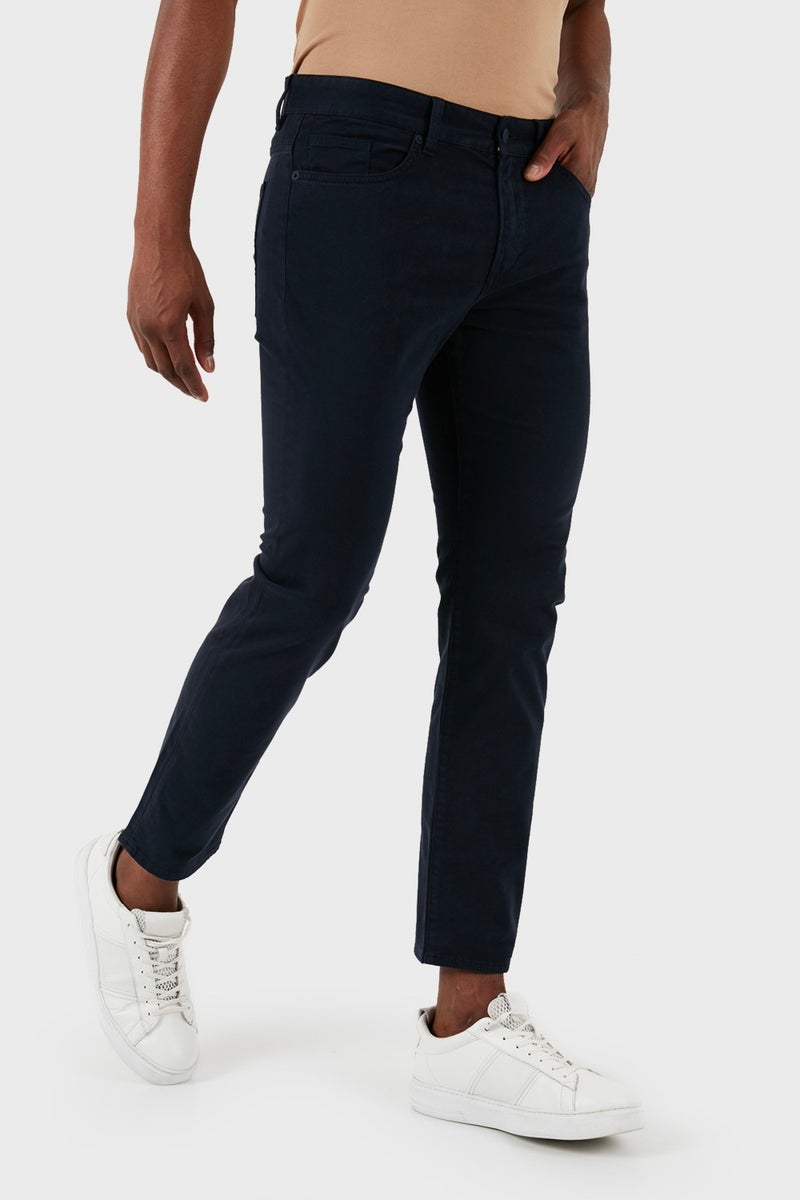 BOSS Cotton Slim Fit Straight Leg Jeans Men's Denim Trousers 50495370 404  - Image 4