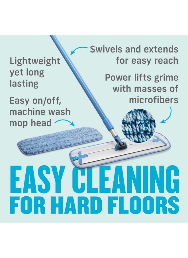 e-cloth - E-Cloth Deep Clean Mop & Extra Mop Head, Microfiber Damp Mop, 2 Item Set - Image 1