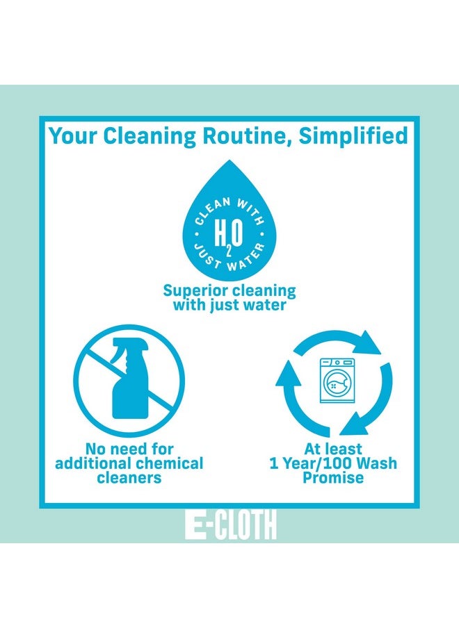 e-cloth - E-Cloth Deep Clean Mop & Extra Mop Head, Microfiber Damp Mop, 2 Item Set - Image 1