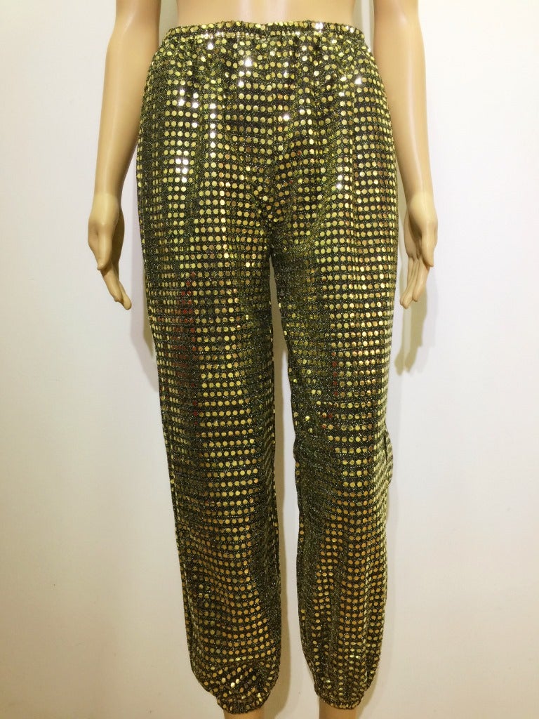 Fashion Sequin Patch Men'S And Women'S Same Performance Clothes Hip Hop Singing Dance Ds Hip Hop Casual Long Pants - Image 1