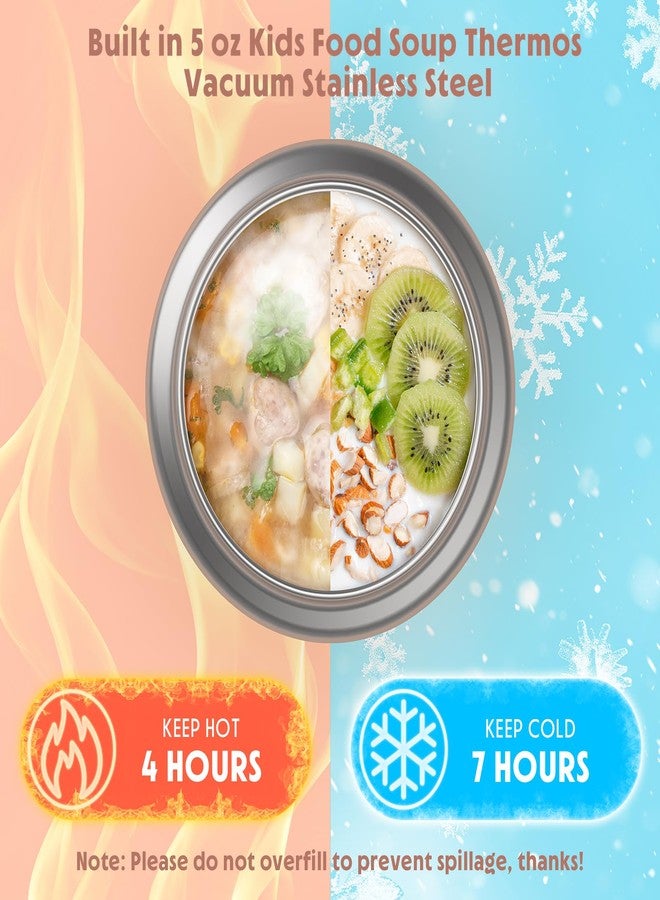 DaCool علبة غداء مطورة للأطفال من داكول مع ترموستات للطعام الساخن، سعة 1400 مل، علبة بينتو للأطفال مع ترموستات صغيرة 5 أونصة، مناسبة للأولاد والبنات، مزودة بشوكة وملعقة، مانعة للتسرب، مثالية لتناول الطعام في الخارج، المدرسة، العمل، النزهات، لون وردي فاتح. - Image 3