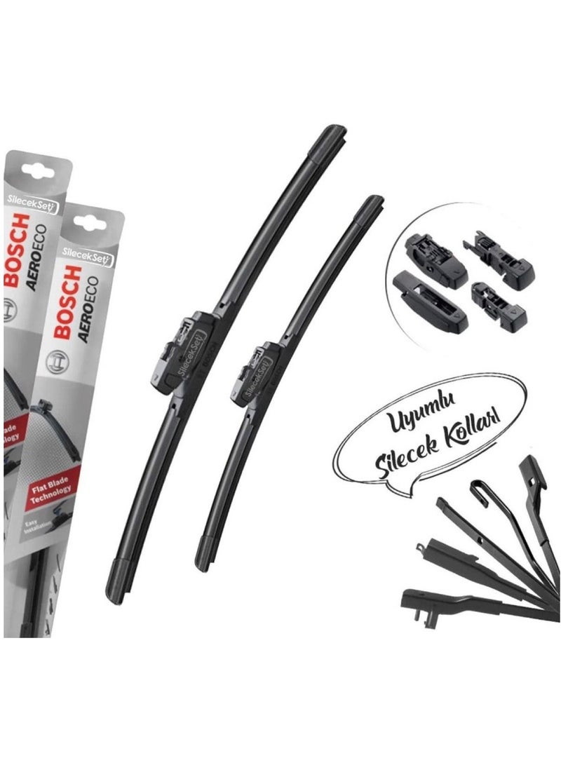 BOSCH Aeroeco Front Window Wiper Blades Driver Side And Passenger side For Suzuki Baleno Mar. 2016 - 2023 - Image 3