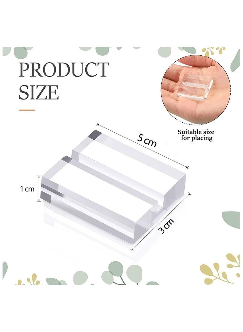 YelaJoy 20 Pack Acrylic Stands Clear Place Card Holders, Clear Card Display Holder, with Card Slot, Acrylic Card Display Stand, for Table, Meeting, Wedding, Party, Events, Decoration - Image 4