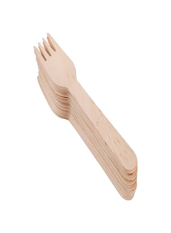 CorePAC Premium A-Grade Wooden Disposable Forks | Eco-Friendly, Biodegradable & Sturdy Cutlery | Smooth Finish | Ideal for Parties, Catering & Takeaway (Pack of 50) - Image 4