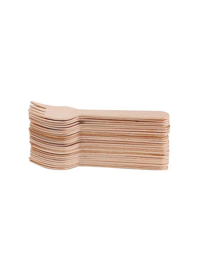 CorePAC Premium A-Grade Wooden Disposable Forks | Eco-Friendly, Biodegradable & Sturdy Cutlery | Smooth Finish | Ideal for Parties, Catering & Takeaway (Pack of 50) - Image 3