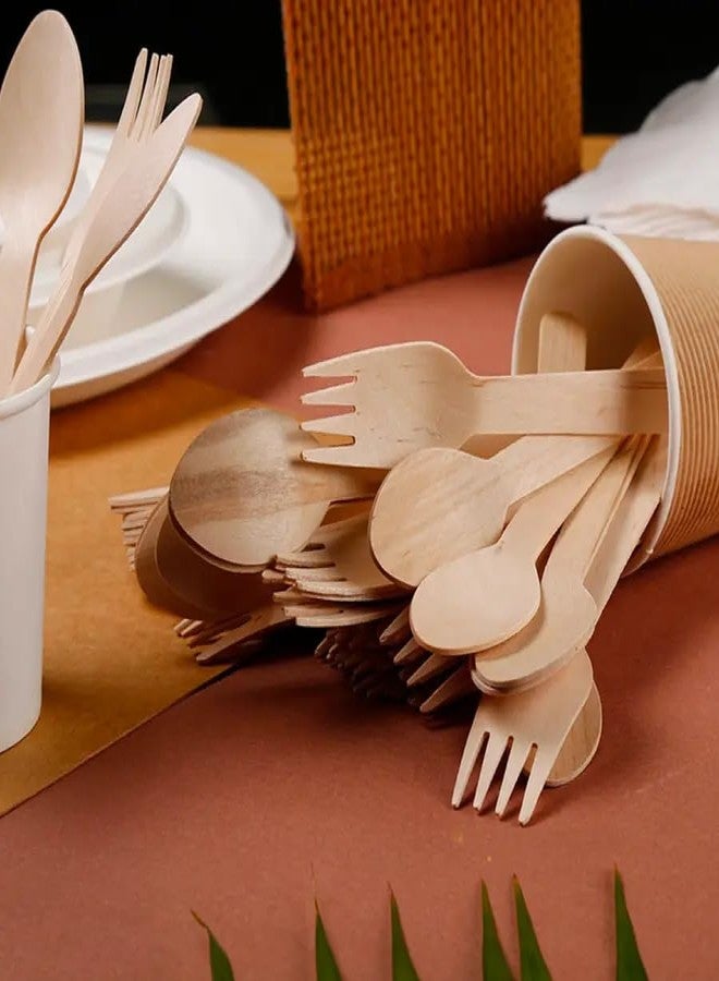 CorePAC Premium A-Grade Wooden Disposable Forks | Eco-Friendly, Biodegradable & Sturdy Cutlery | Smooth Finish | Ideal for Parties, Catering & Takeaway (Pack of 50) - Image 5
