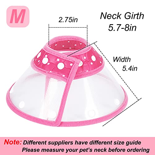 Vivifying Pet Cone for Cats and Small Dogs, 3 Size of Adjustable 5.7-8in Lightweight Recovery Elizabethan Collar for Cats, Puppies and Mini Dogs (Pink) - Image 3