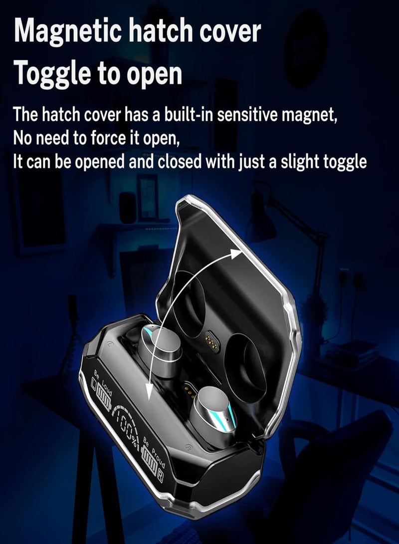 Digipace Bluetooth Headset, True Wireless Headset, 120 Hours of Playback with 1200mAh Battery, IPX7 Waterproof Bluetooth Headset for Android, iPhone, PC, Laptop - Image 3