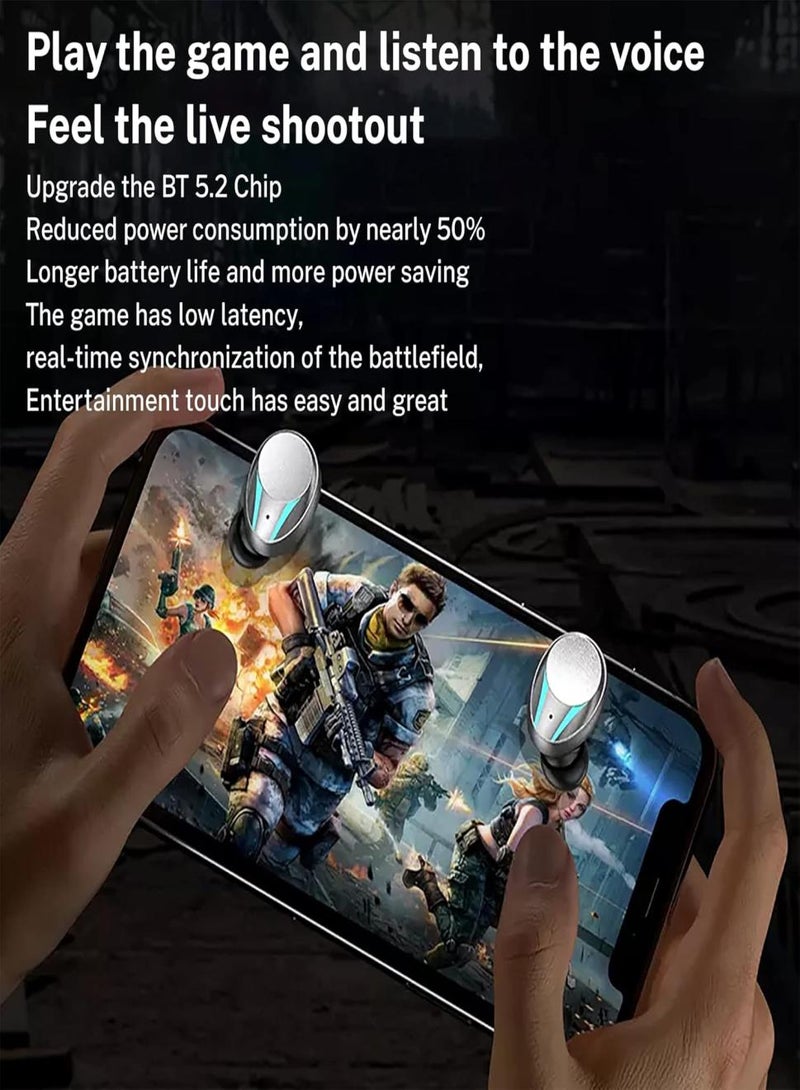 Digipace Bluetooth Headset, True Wireless Headset, 120 Hours of Playback with 1200mAh Battery, IPX7 Waterproof Bluetooth Headset for Android, iPhone, PC, Laptop - Image 4