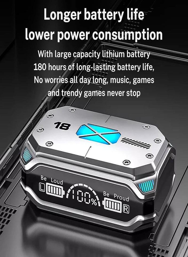 Digipace Bluetooth Headset, True Wireless Headset, 120 Hours of Playback with 1200mAh Battery, IPX7 Waterproof Bluetooth Headset for Android, iPhone, PC, Laptop - Image 2