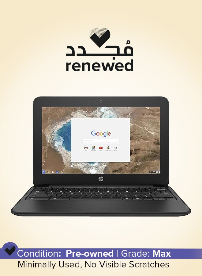 HP تم تجديده - كمبيوتر محمول Chromebook G5 بشاشة مقاس 11.6 بوصة ومعالج Intel Celeron وذاكرة وصول عشوائي سعة 4 جيجابايت وذاكرة EMMC سعة 16 جيجابايت ونظام تشغيل Chrome - Image 1