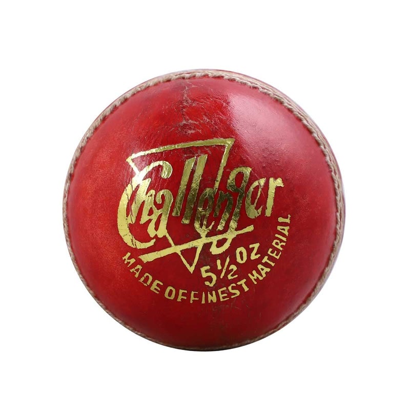 VICKY Jet Red Cricket Ball Constructed with Alumtanned Large Thick Leather Suits Every Balling Style Ideal for Professional Use - Image 1