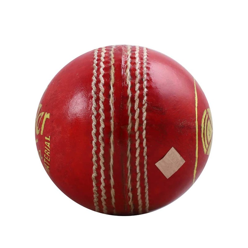 VICKY Jet Red Cricket Ball Constructed with Alumtanned Large Thick Leather Suits Every Balling Style Ideal for Professional Use - Image 3