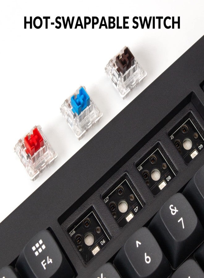 Keychron V1 75% Wired Mechanical Keyboard, QMK/VIA Programmable, Hot-swappable K Pro Brown Switches, Compatible with Mac Windows Linux - Carbon Black - Image 4