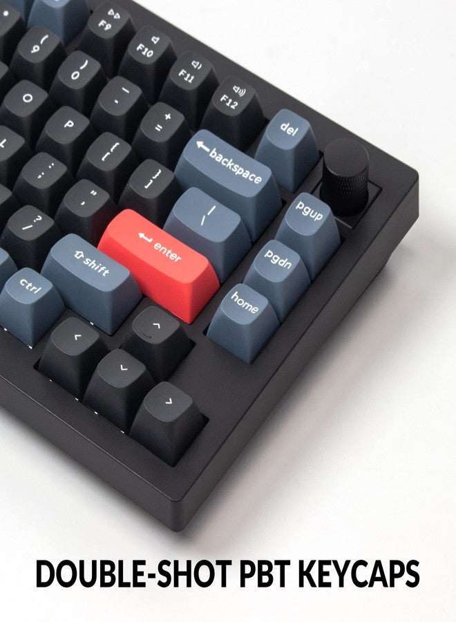 Keychron V1 75% Wired Mechanical Keyboard, QMK/VIA Programmable, Hot-swappable K Pro Brown Switches, Compatible with Mac Windows Linux - Carbon Black - Image 5