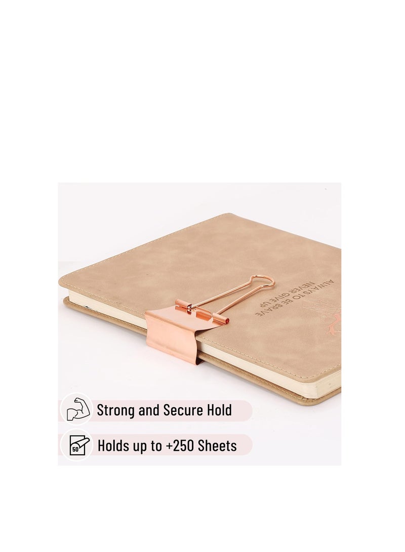 Terabyte Large Binder Clips, 2 Inch, 12 Pack, Rose Gold, 2 inch Binder Clips Large, Large Binder Clips Jumbo, Office Clips, Paper Clamps, Paper Binder Clips for Paper, Binder Paper Clips - Image 3