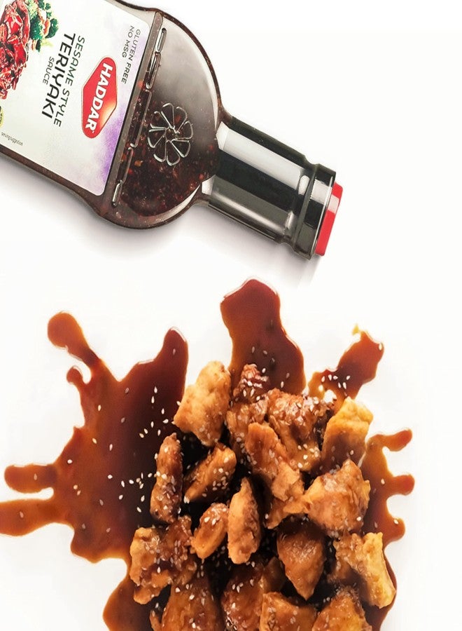 Haddar Sesame Style Sweet Teriyaki Sauce Marinade 15oz | No High Fructose Corn Syrup, Low Sodium, No MSG, Gluten Free, Soy Free | Great for Marinades & Dipping | Kosher Including Passover - Image 2