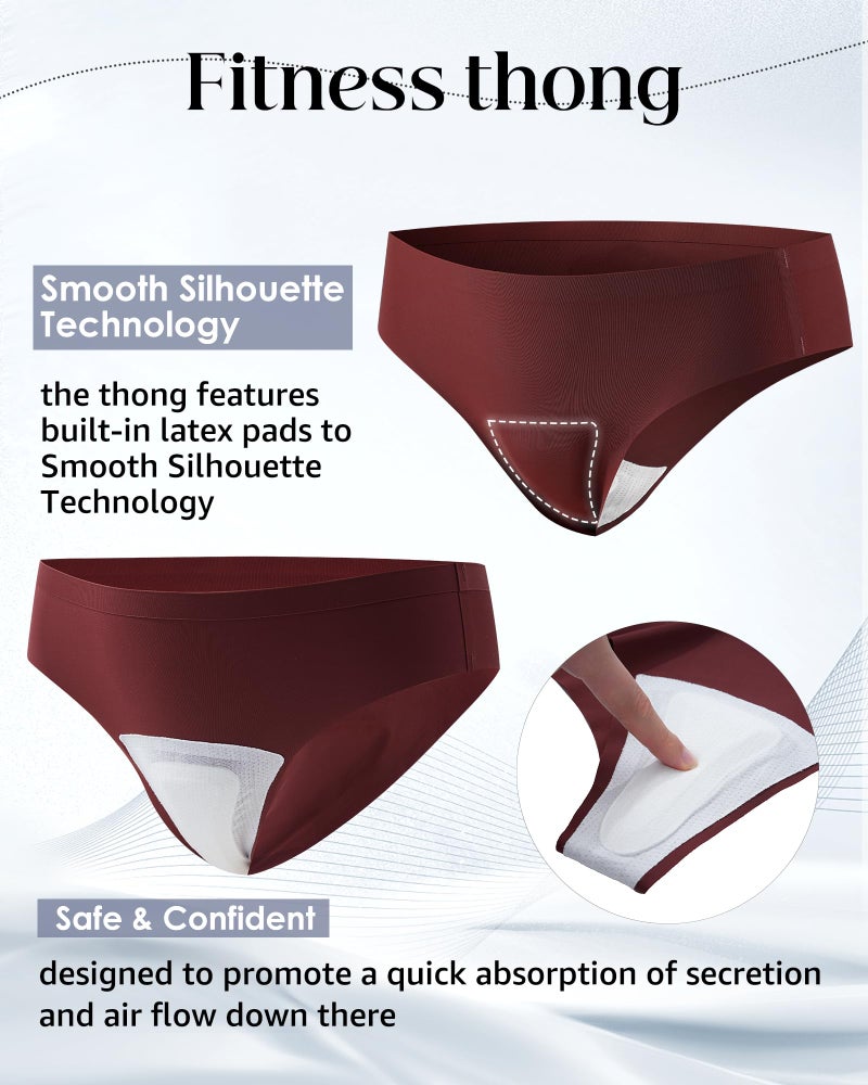 LEVAO Seamless Thongs for Women-Low Waist Invisible G-string No Show Thong Panty Liners Workout Panties S-XL - Image 3