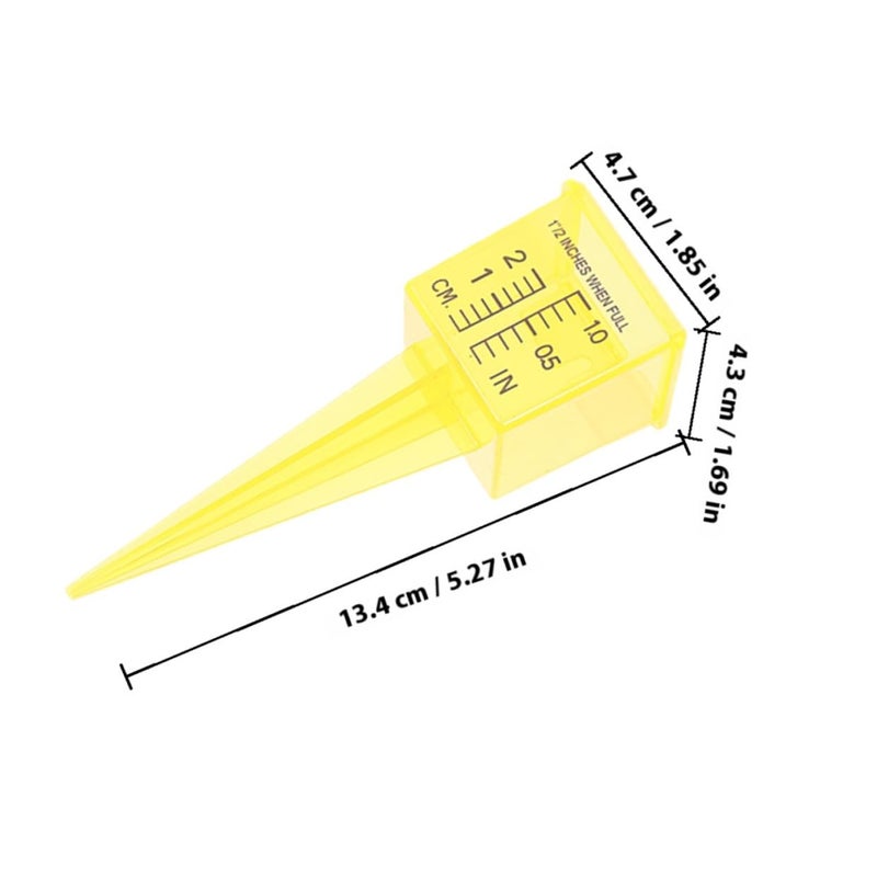 Yellow Plastic Wide Mouth Rain Gauge Sprinkler Measuring Cup for Lawn Garden Outdoor Water Level - Image 3
