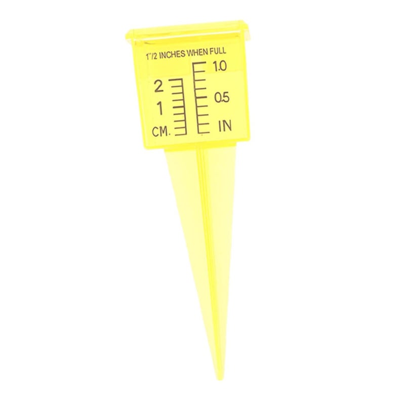 Yellow Plastic Wide Mouth Rain Gauge Sprinkler Measuring Cup for Lawn Garden Outdoor Water Level - Image 2