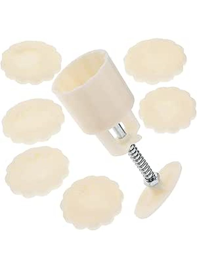 7pcs Moon Cake Mold 3d Hand Press DIY Cookie Stamp For Baking Kitchen - Image 1