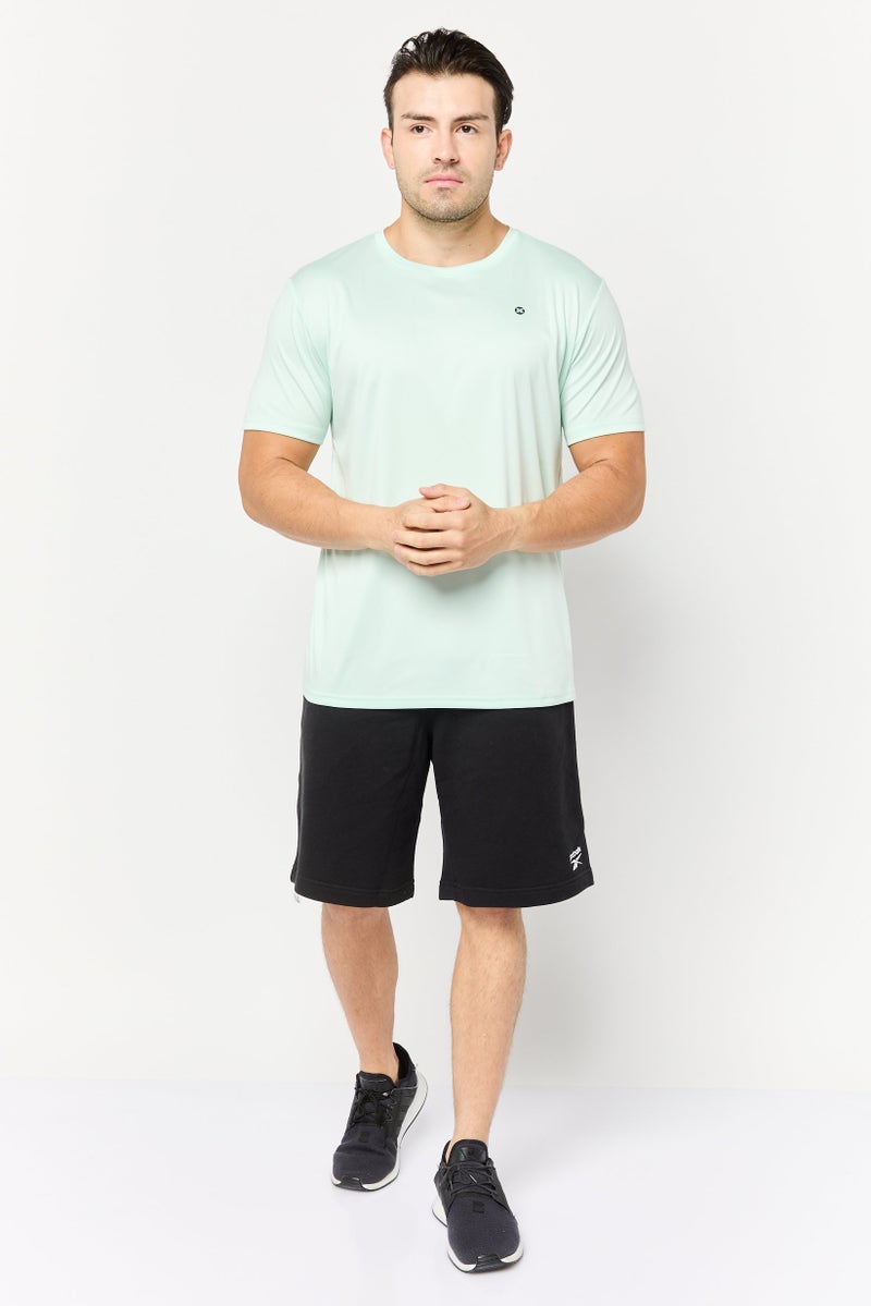 RBX Men Sportswear Fit Short Sleeves Training T-Shirt, Clearly Aqua  - Image 2