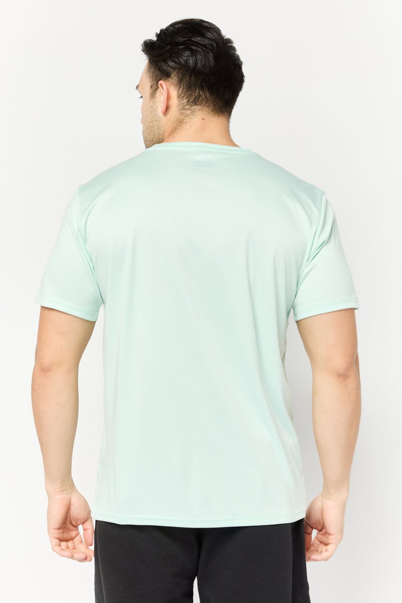 RBX Men Sportswear Fit Short Sleeves Training T-Shirt, Clearly Aqua  - Image 4