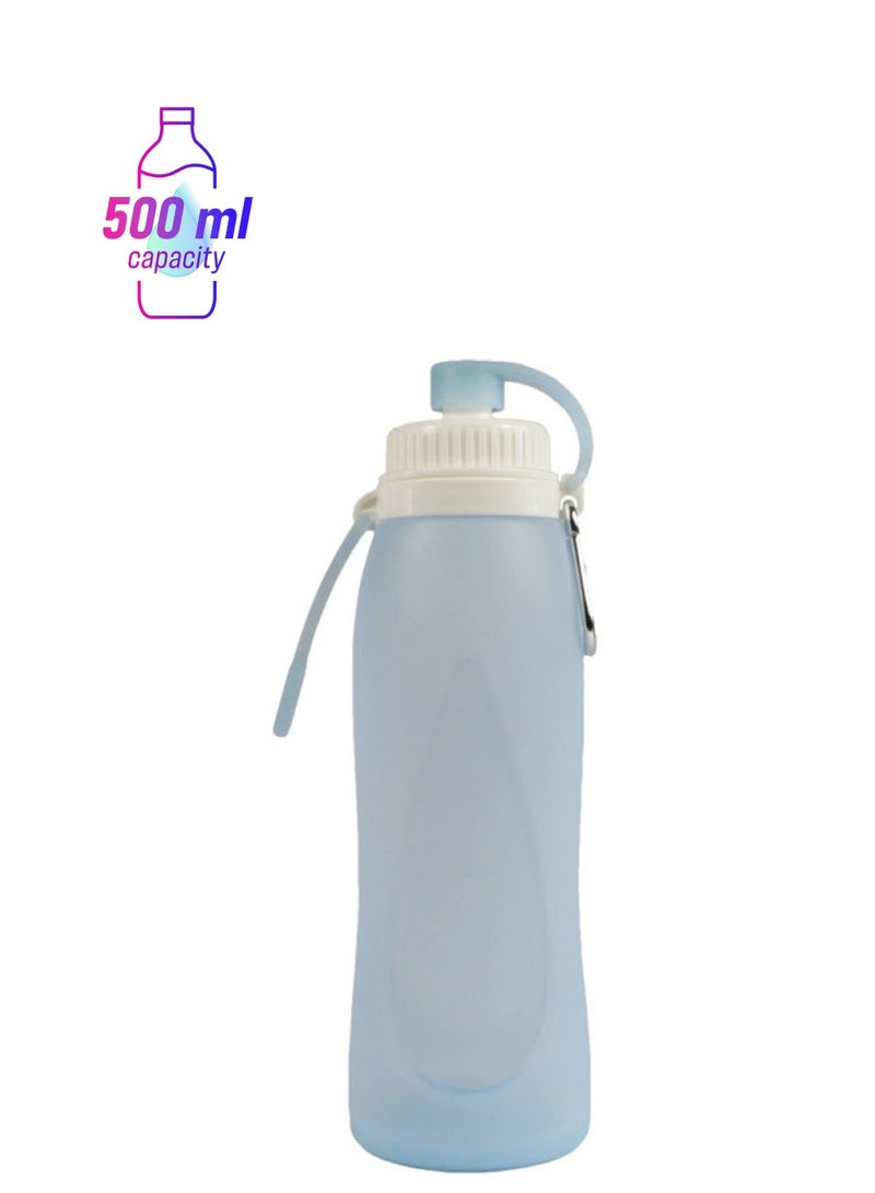 نيبمينينت زجاجة مياه قابلة للطي سعة 500 مل أزرق 11*8*8سم - Image 1