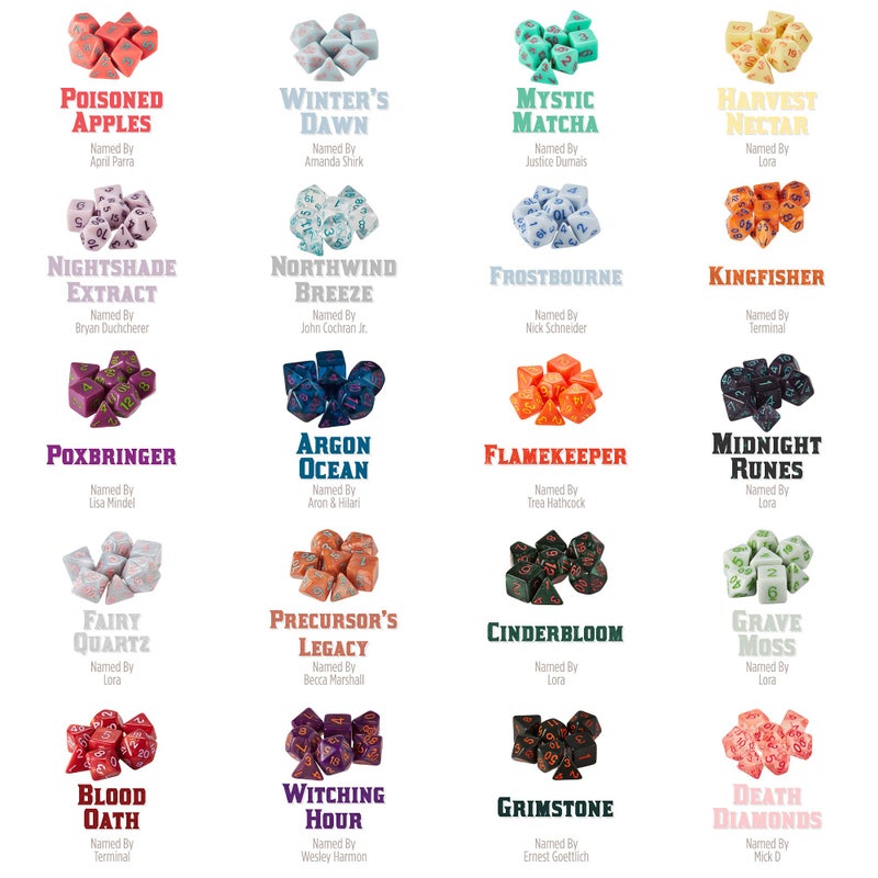 Wiz Dice Series IV 100+ Polyhedral Dice Random Bag - Includes 15 Sets of 7 Dice with Unique Colors - TTRPG Role-Playing Dice - Bulk Tabletop RPG Gaming DND Accessories - D20 D12 D10 D00 D8 D6 D4 - Image 5