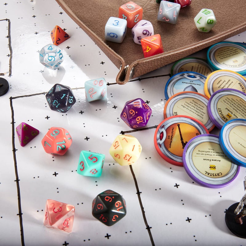 Wiz Dice Series IV 100+ Polyhedral Dice Random Bag - Includes 15 Sets of 7 Dice with Unique Colors - TTRPG Role-Playing Dice - Bulk Tabletop RPG Gaming DND Accessories - D20 D12 D10 D00 D8 D6 D4 - Image 4