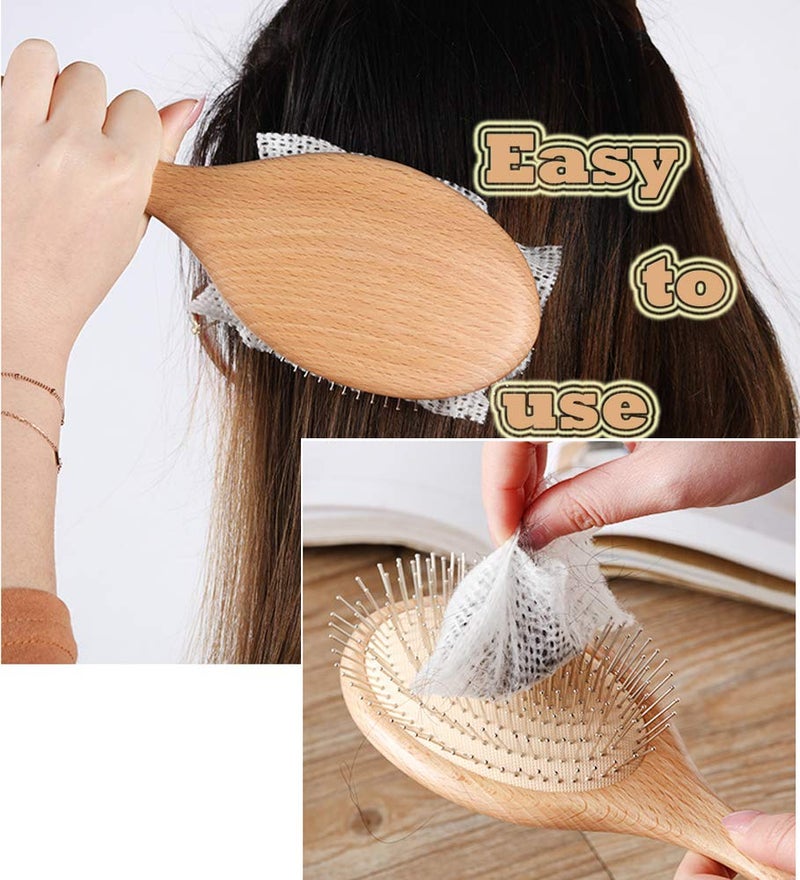 YNHIAG 50 pieces of Professional Net-shaped Non-woven Cleaning Paper for Hair Loss Airbag Comb Cleaning Sheet，Pet Hair Cleaning Sheet，Comb Protection net. - Image 5