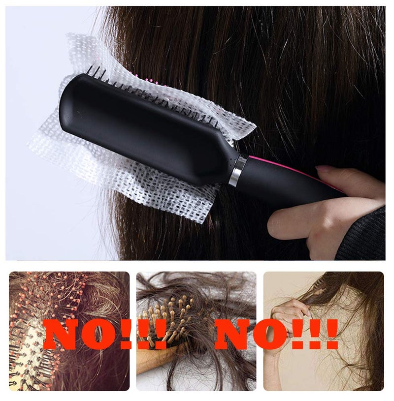 YNHIAG 50 pieces of Professional Net-shaped Non-woven Cleaning Paper for Hair Loss Airbag Comb Cleaning Sheet，Pet Hair Cleaning Sheet，Comb Protection net. - Image 4