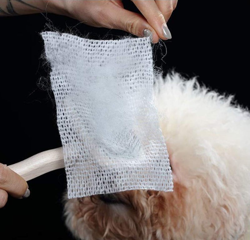 YNHIAG 50 pieces of Professional Net-shaped Non-woven Cleaning Paper for Hair Loss Airbag Comb Cleaning Sheet，Pet Hair Cleaning Sheet，Comb Protection net. - Image 3