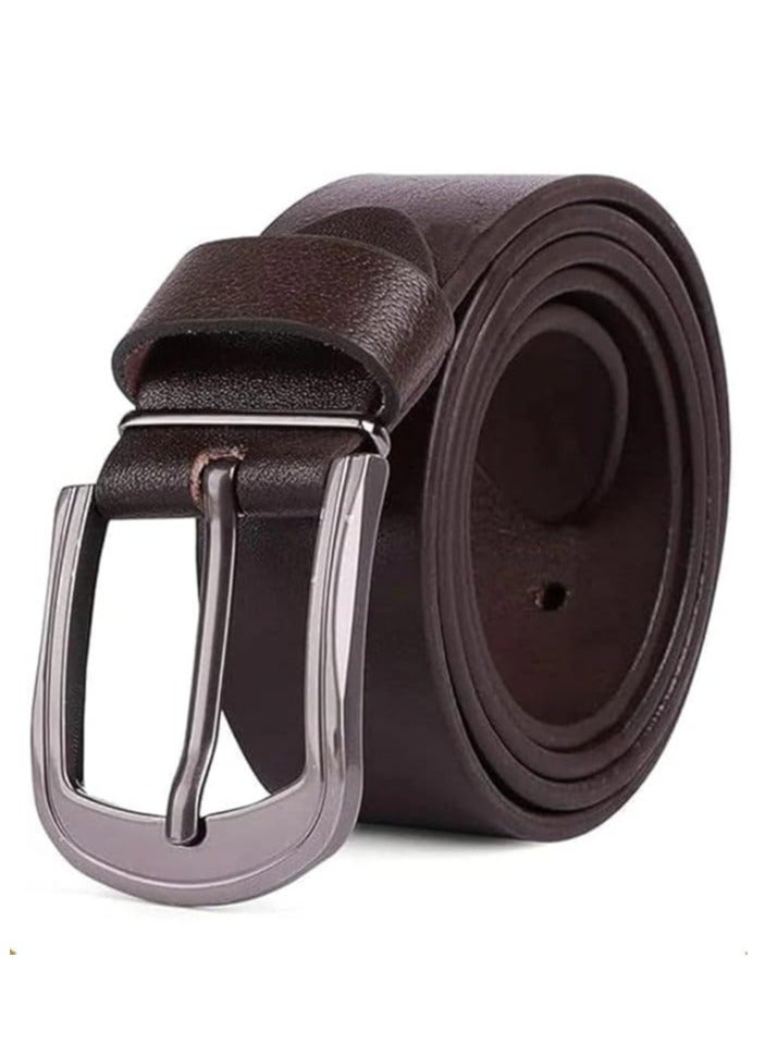 High quality genuine leather belt for men - classic and classic - brown - Image 1