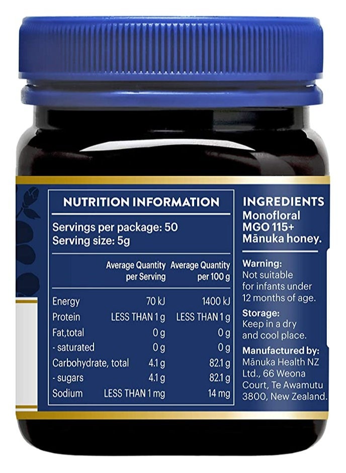 Manuka health Honey Mgo115 250G  - Image 2