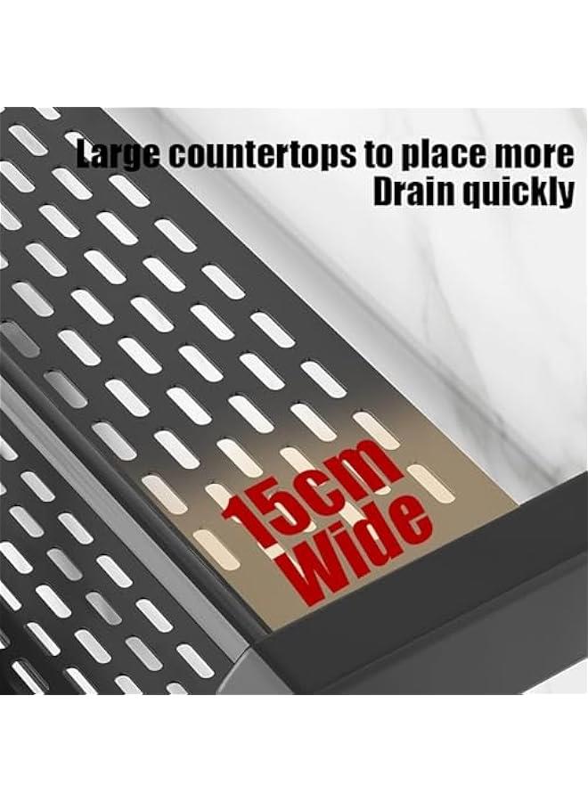 HOOKOR Bathroom Shelf with Towel Bars, Wall Mounted Bathroom Shelf, Shower Storage Rack with Hooks, Storage Organizer Shelf for Bathroom,Kitchen (2 layer) - Image 5