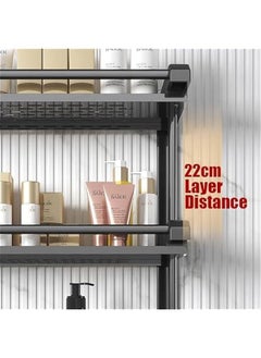 Bathroom Shelf with Towel Bars, Wall Mounted Bathroom Shelf, Shower Storage Rack with Hooks, Storage Organizer Shelf for Bathroom,Kitchen (2 layer) - pzsku/Z908808C22F5F836594CBZ/45/_/1727799705/1766d976-3c43-4f0a-8ce0-9af33da75184