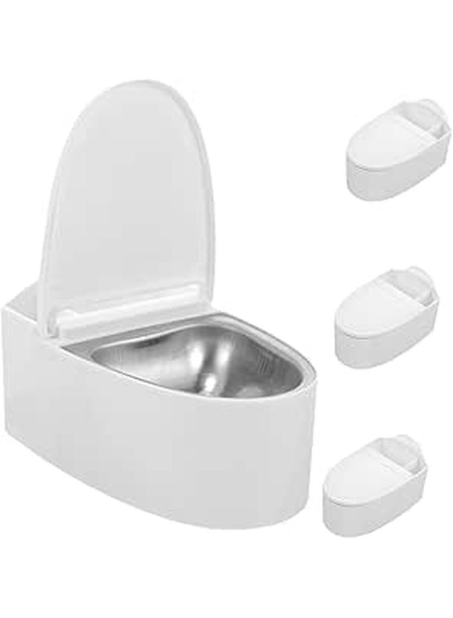 Metal Insert Windproof Ashtray Set 4 Pcs With Lid For Bathroom Home - Image 1