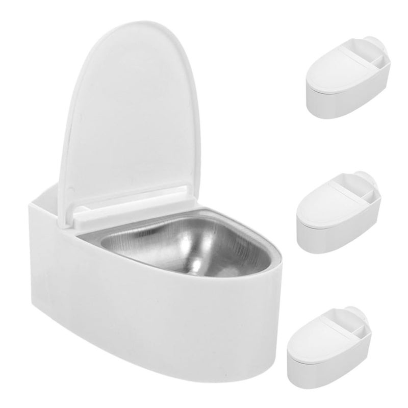 Metal Insert Windproof Ashtray Set 4 Pcs With Lid For Bathroom Home - Image 2