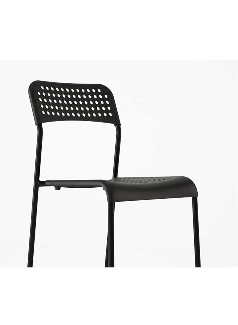 ماس طقم كراسي طعام مع طاولة بتصميم عصري للمنزل والمكتب مكون من 4 مقاعد وطاولة اللون أسود - Image 4