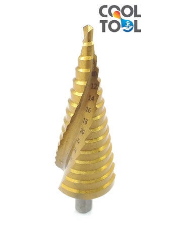 CoolTool CoolTool 432 MM HSS Titanium Coated Step Cone Drill Bit With Spiral Flute For Drilling In Steel Plate Iron Plate Aluminum Wood Etc  - Image 2