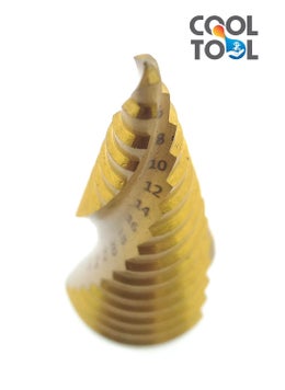 CoolTool CoolTool 432 MM HSS Titanium Coated Step Cone Drill Bit With Spiral Flute For Drilling In Steel Plate Iron Plate Aluminum Wood Etc  - Image 3
